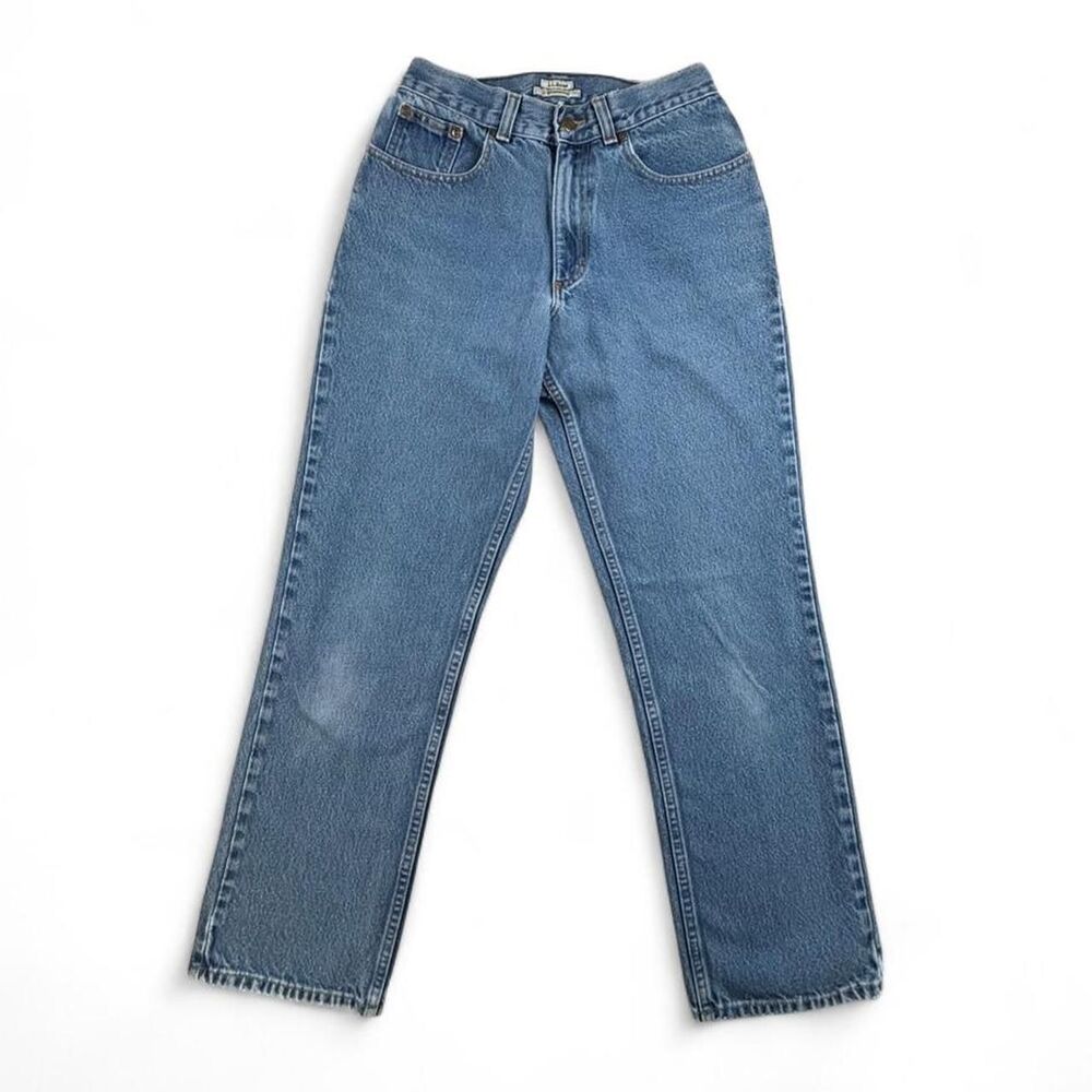 L.L.Bean Women’s Straight Leg Jeans Size 4 Blue Denim Original Relaxed Vintage